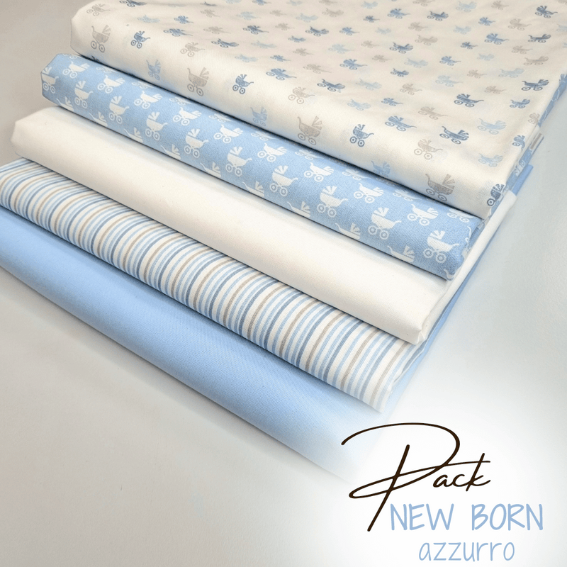 PACK NEW BORN AZZURRO - 5 pezzi 98 x 140 cm