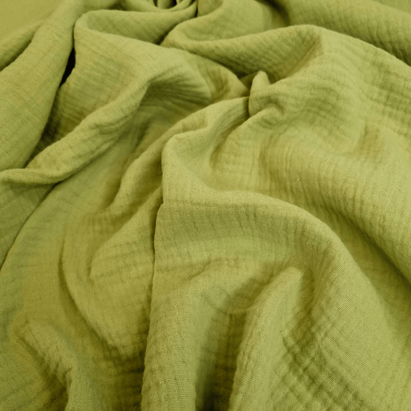 Mussola di Cotone Doppia Garza H 140 cm - VERDE KIWI