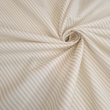 Piquet di Cotone H 150 cm - RIGHETTE BEIGE/BIANCO