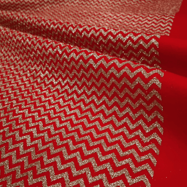 Pannolenci H 155 cm - FIAMMA ZIG ZAG GLITTER ORO