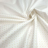 Coton de Noël - MINI POIS ARGENT SUR FOND BLANC - coupe minimum ou multiples de 25 x 140 cm