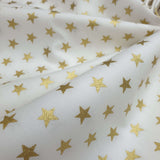 Cotone Natale H 140 cm - STELLE GRANDI ORO/BIANCO LATTE