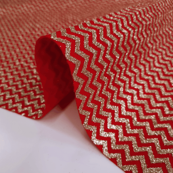 Pannolenci H 155 cm - FIAMMA ZIG ZAG GLITTER ORO