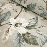 Bügelfreier Stoff MAGNOLIE BEIGE BASE - H 160 cm