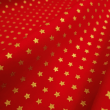 Cotone Natale H 140 cm - STELLE MEDIE ORO/ROSSO