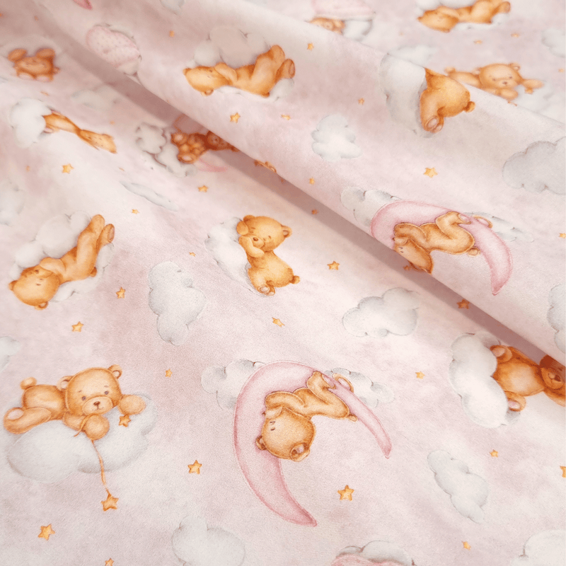 Tissu Coton Digital H 150 cm - SWEET ELEPHANTS/BEIGE