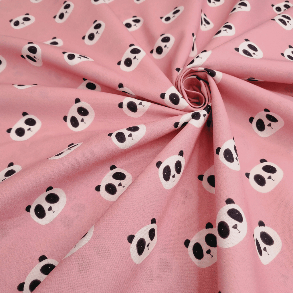 Tessuto Cotone H 140 cm - PANDA FONDO ROSA – Capovilla Shop