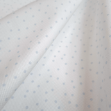 Piquet di Cotone H 150 cm - POIS AZZURRI FONDO BIANCO