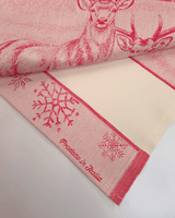 Torchon broderie pur coton - BONHOMME DE NEIGE