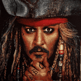 Pannello Gobelin tinto in filo 47 x 47 cm - JOHNNY DEPP