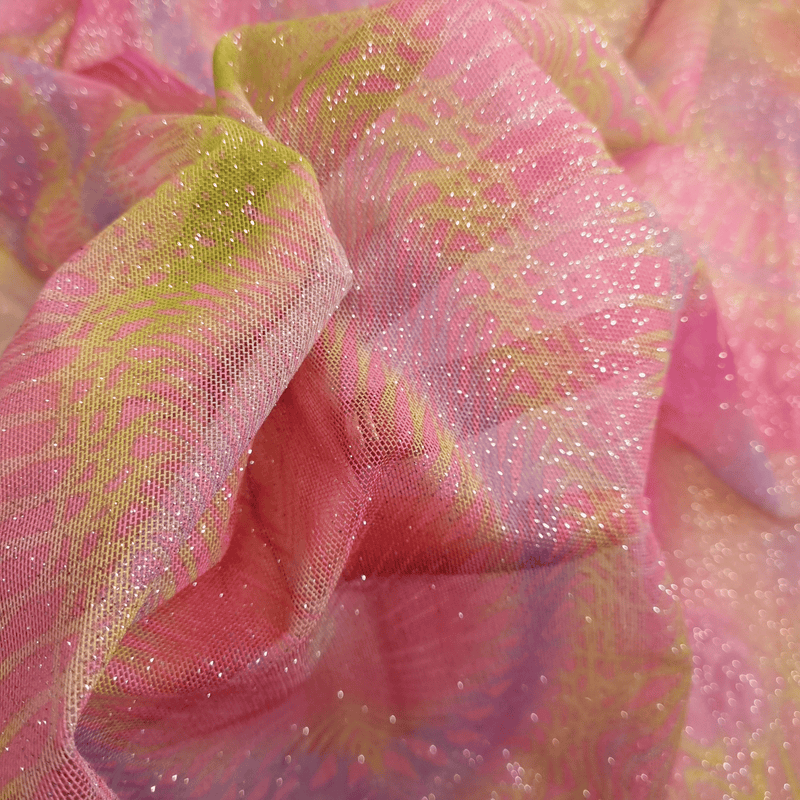 Tulle Bielastico H 150 cm - FANTASIA ROSA