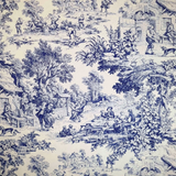 Toile de Jouy-Stoff H 280 cm – BLAU/ECRU