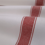 Tissu torchon chevrons H 60 cm - RAYURE ROUGE BLANC