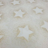 Cotone Natale H 140 cm - STELLE EFFETTO STENCIL/BIANCO LATTE