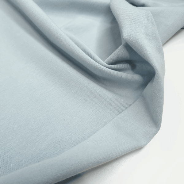 Jersey coton H 150 cm - COULEUR UNIE BLEU POUDRE CLAIR