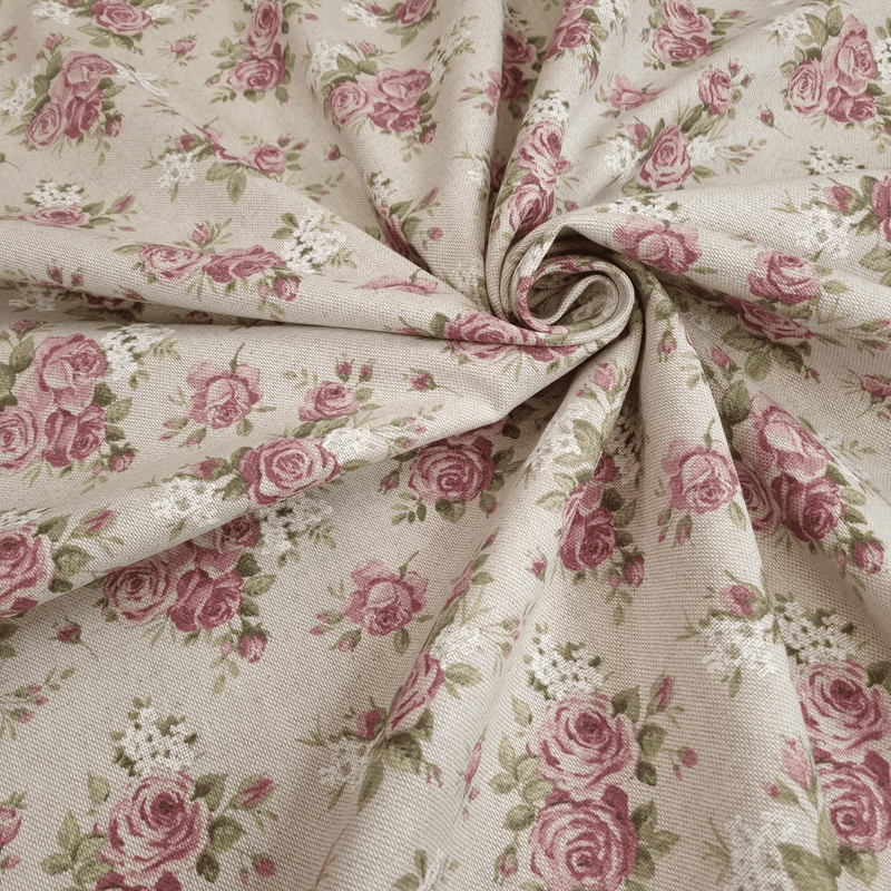 Cotone Fondo Grezzo H 280 cm - ROSE ROSA ANTICO