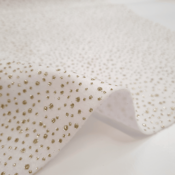 Pannolenci H 155 cm - BIANCO CRISTALLI GLITTER ORO