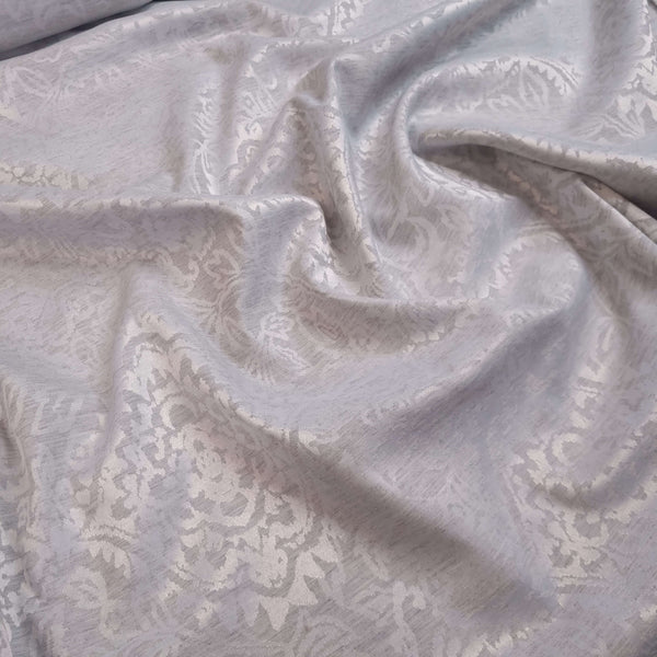 Tissu d'ameublement Jacquard H 280 cm - Damas gris clair