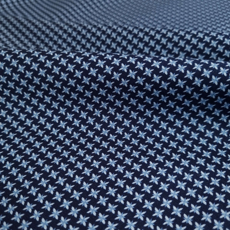 Baumwollstoff H 150 cm - Blaues Edelweiß