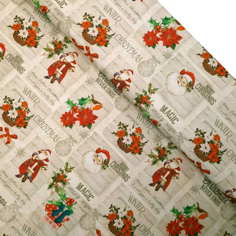 Tissu infroissable H 160 cm - MAGIC CHRISTMAS