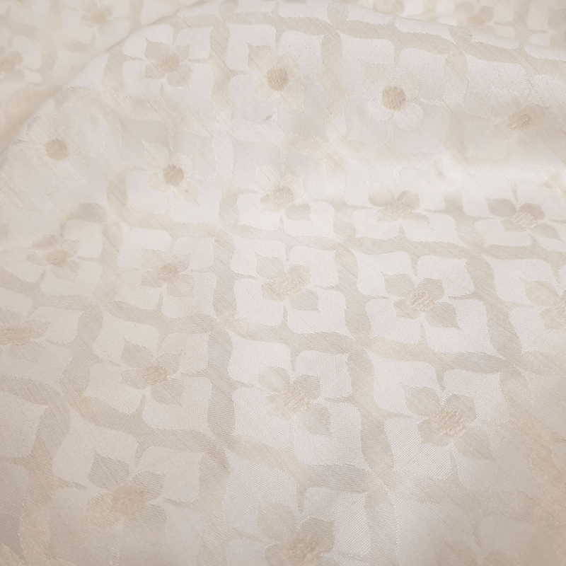 Jacquard-Möbelstoff H 280 cm – SALBEIGRÜNE BLÄTTER