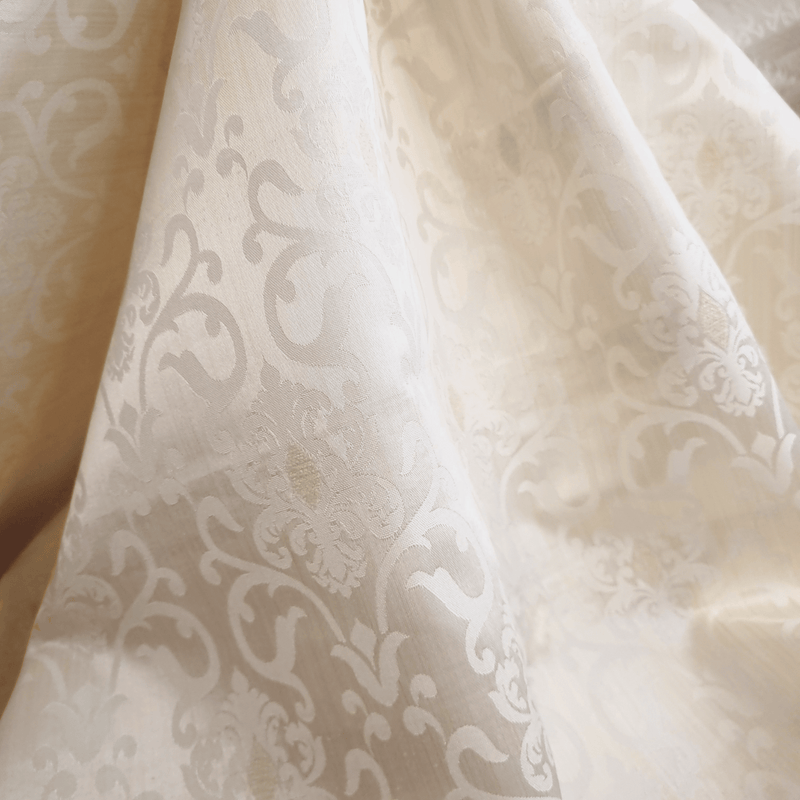 Jacquard-Möbelstoff H 280 cm – SALBEIGRÜNE BLÄTTER