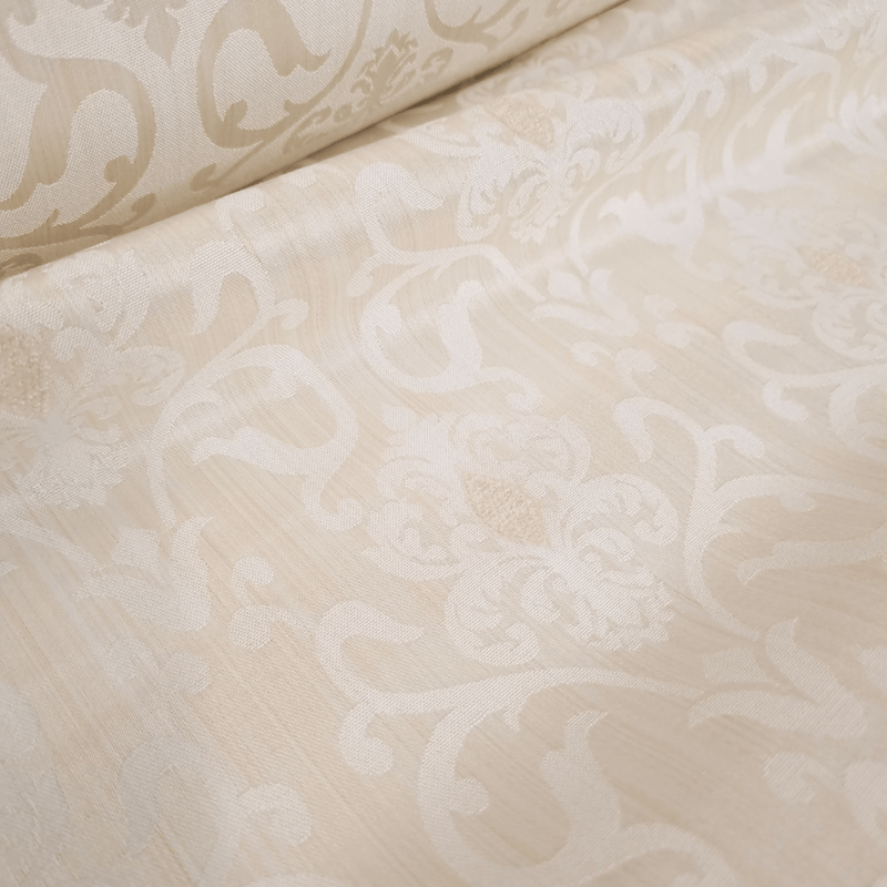 Jacquard-Möbelstoff H 280 cm – SALBEIGRÜNE BLÄTTER