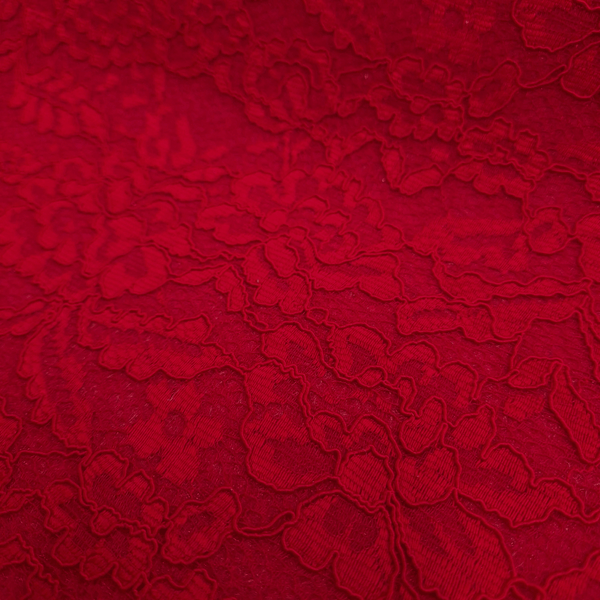 Wollfilz mit Spitze – ROT – Mindestmaß oder Vielfaches von 25 x 135 cm