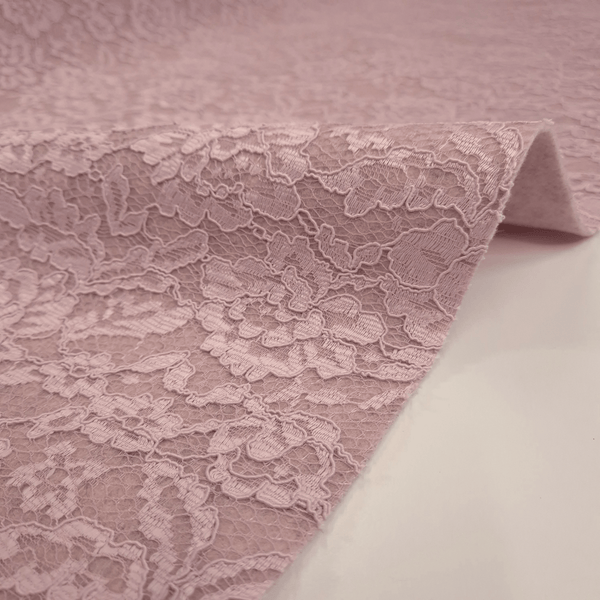 Feutre de Laine ROSE ANTIQUE avec DENTELLE LUREX - coupe minimum ou multiples de 25 x 135 cm