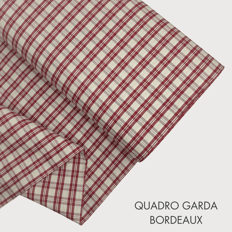 Collezione "Riga, quadretto e unito" H 180 cm - BORDEAUX