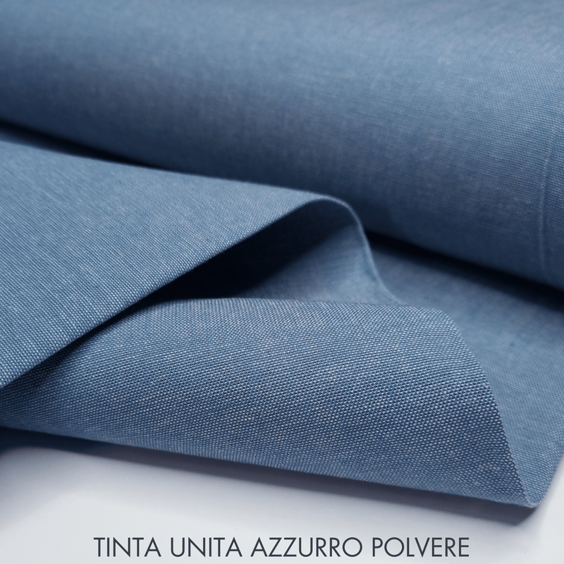 Collezione "Riga, quadretto e unito" H 180 cm - AZZURRO POLVERE