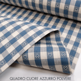 Collezione "Riga, quadretto e unito" H 180 cm - AZZURRO POLVERE