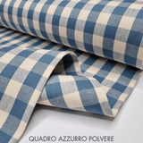 Collezione "Riga, quadretto e unito" H 180 cm - AZZURRO POLVERE