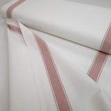 Tessuto per Asciugapiatti spinato H 60 cm - BIANCO RIGA ROSA ANTICO