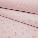 Coton Fantaisie - FLEURS ROSE FONCÉ - coupe minimum ou multiples de 25 x 290 cm