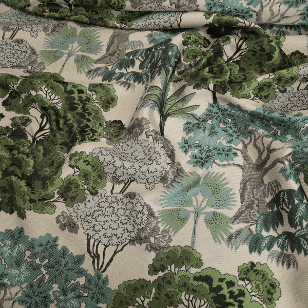 Tessuto Arredo Jacquard H 145 cm - FORESTA TROPICALE