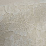 Feutre de Laine LAIT avec DENTELLE LUREX - coupe minimum ou multiples de 25 x 135 cm