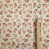 Cotone Americano H 115 cm - ROSE FONDO ECRU