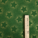 Cotone Natale H 140 cm - STELLE EFFETTO STENCIL/VERDE