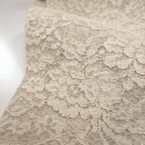 Feutre de Laine LAIT avec DENTELLE LUREX - coupe minimum ou multiples de 25 x 135 cm