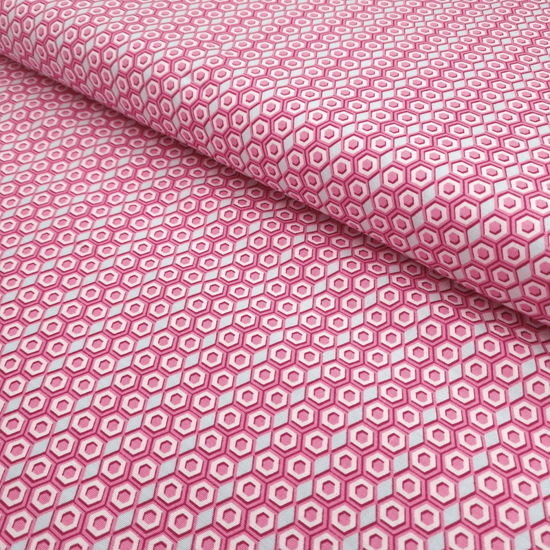 Cotone Americano H 110 cm - ESAGONI ROSA