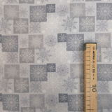 Cotone Americano H 110 cm - GEOMETRICO E FIOCCHI DI NEVE/GRIGIO