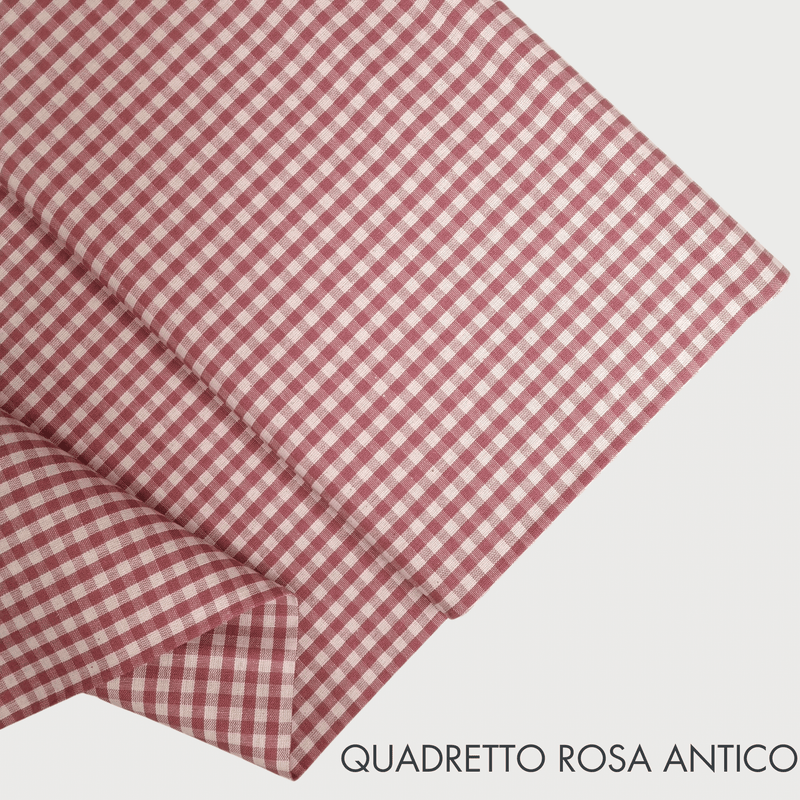 Collezione "Riga, quadretto e unito" H 180 cm - ROSA ANTICO