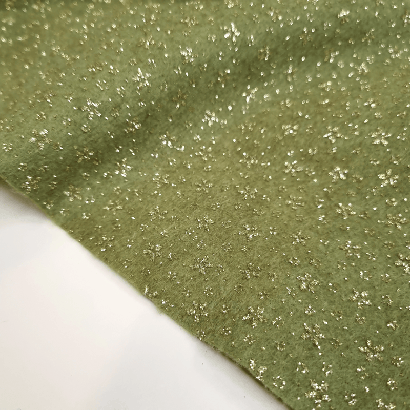 Pannolenci H 155 cm - MUSCHIO FIORELLINI GLITTER ORO