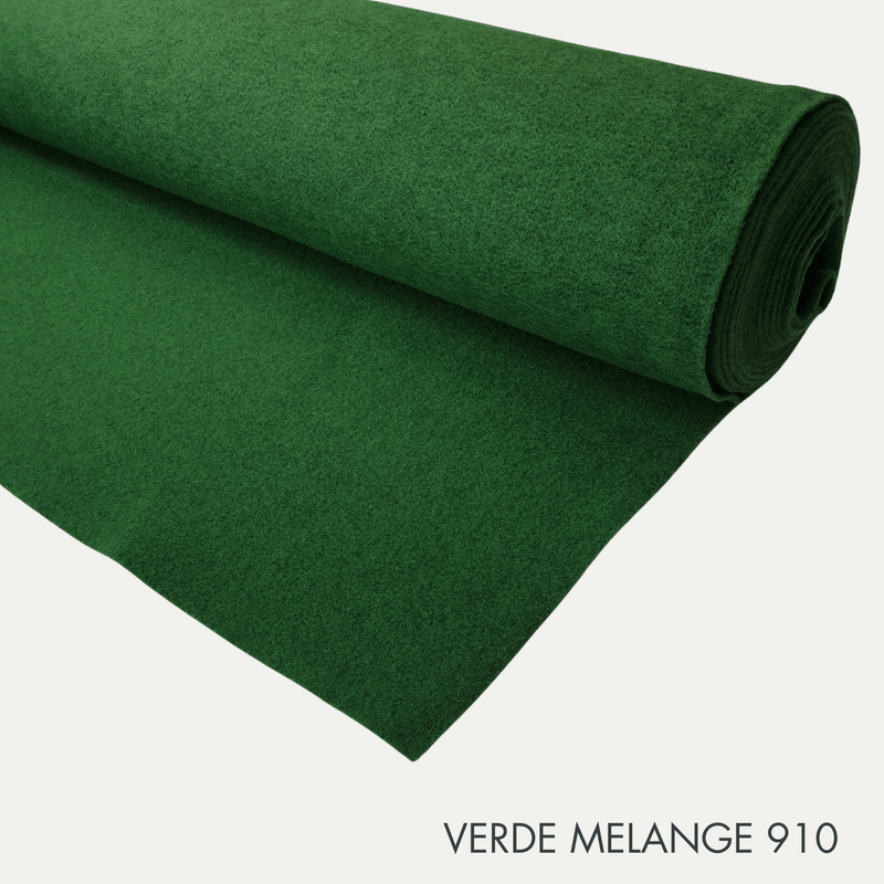 Feutre de laine vert - coupe minimum ou multiples de 25 x 150 cm