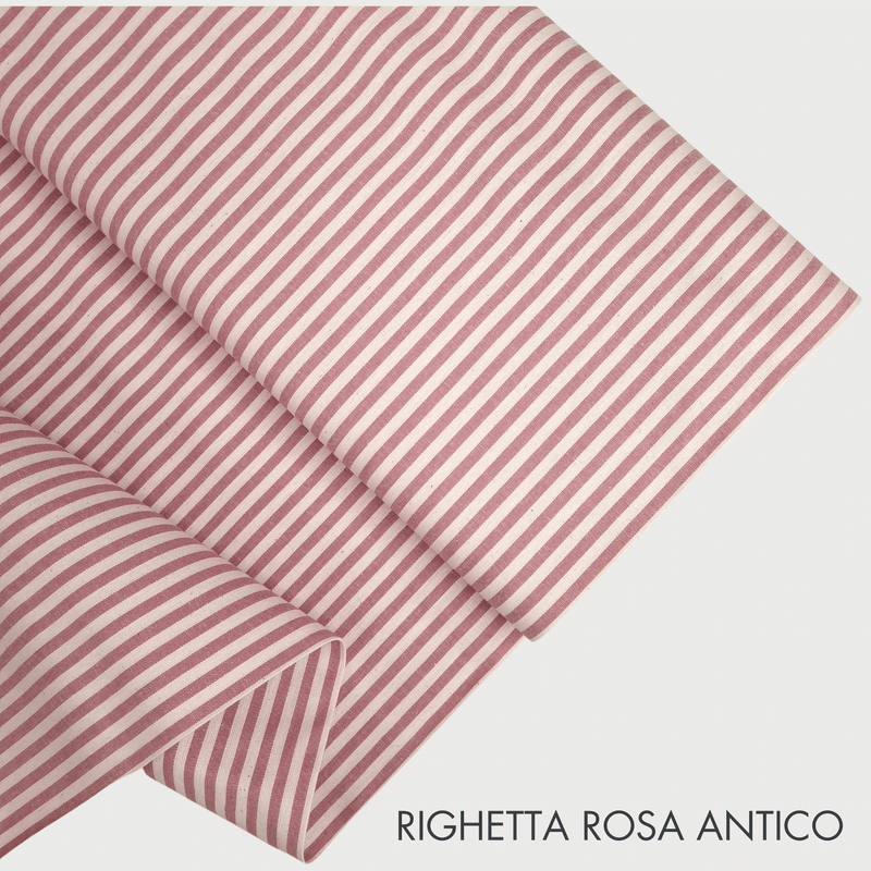 Collezione "Riga, quadretto e unito" H 180 cm - ROSA ANTICO