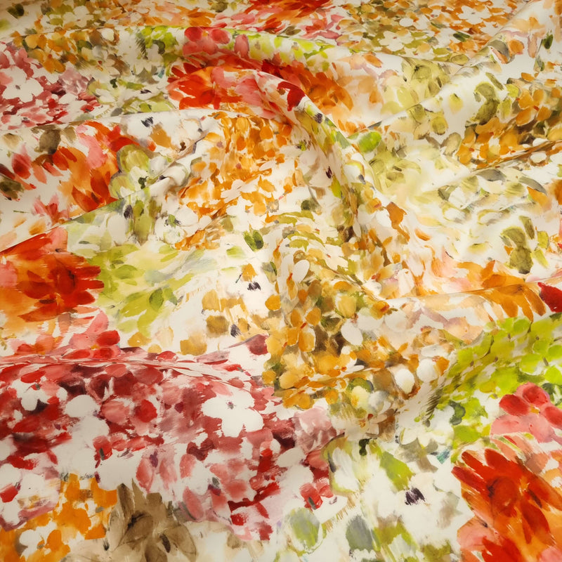 Digital Velvet H 140 cm - ORANGE HYDRANGEAS