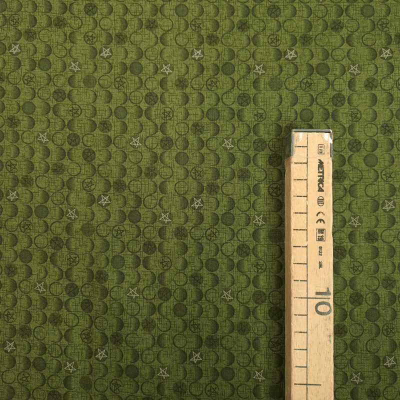 Cotone Americano H 110 cm - FASI LUNARI/VERDE