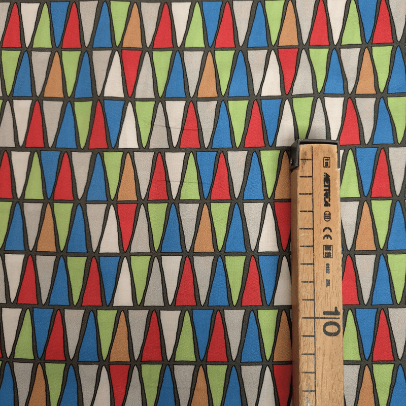 Cotone Americano H 110 cm - TRIANGOLI COLORATI