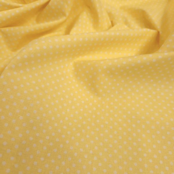 Cotone Percallino H 290 cm - POIS GIALLO